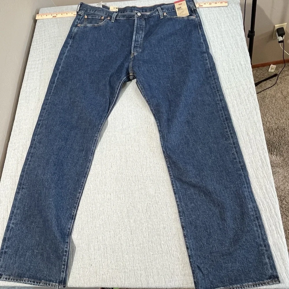 NWT MEN'S LEVI JEANS‎ 501 Original Straight Button Fly Stretch 44X34